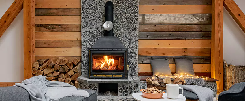 Thelin Hearth Products Direct Vent Gas Stove Fireplace Inspection in Groves, Texas